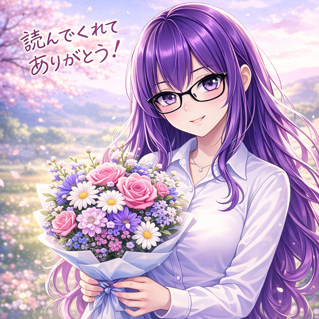 このブログを読んでくれるみなさんへ。読んでくださりありがとうございます、の気持ちを込めてChatGPTで生成したアングラちゃんの画像を添えました